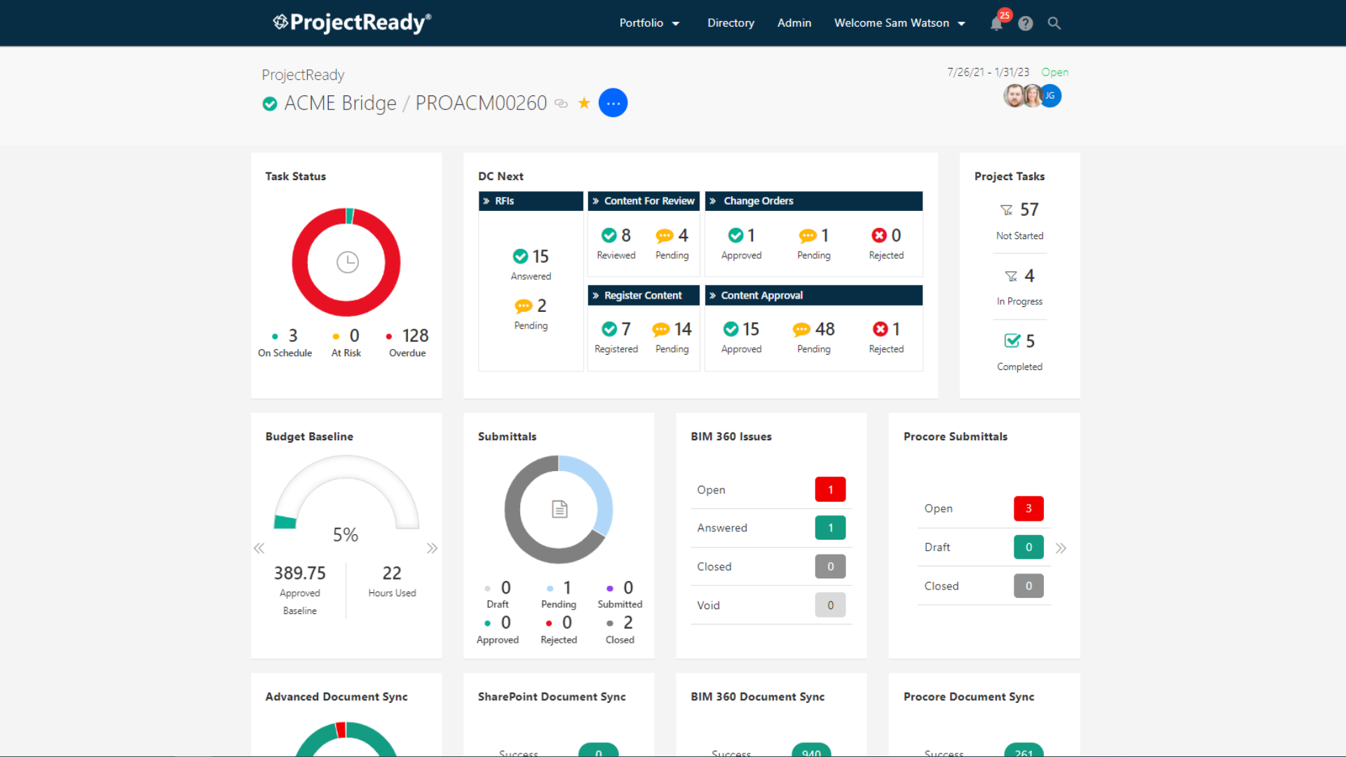 Connected Dashboards | Project Visibility Across Platforms | ProjectReady | ProjectReady