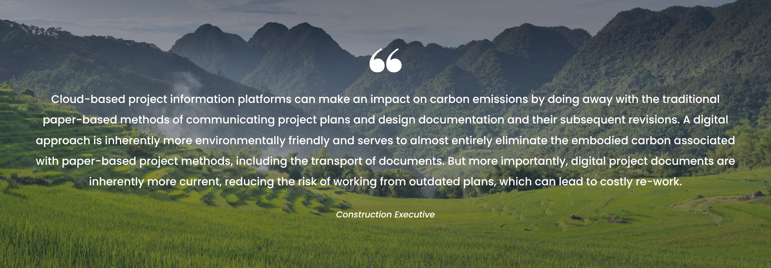 Less Rework, Less Carbon Quote | Construction Executive | AEC Solutions | ProjectReady | ProjectReady